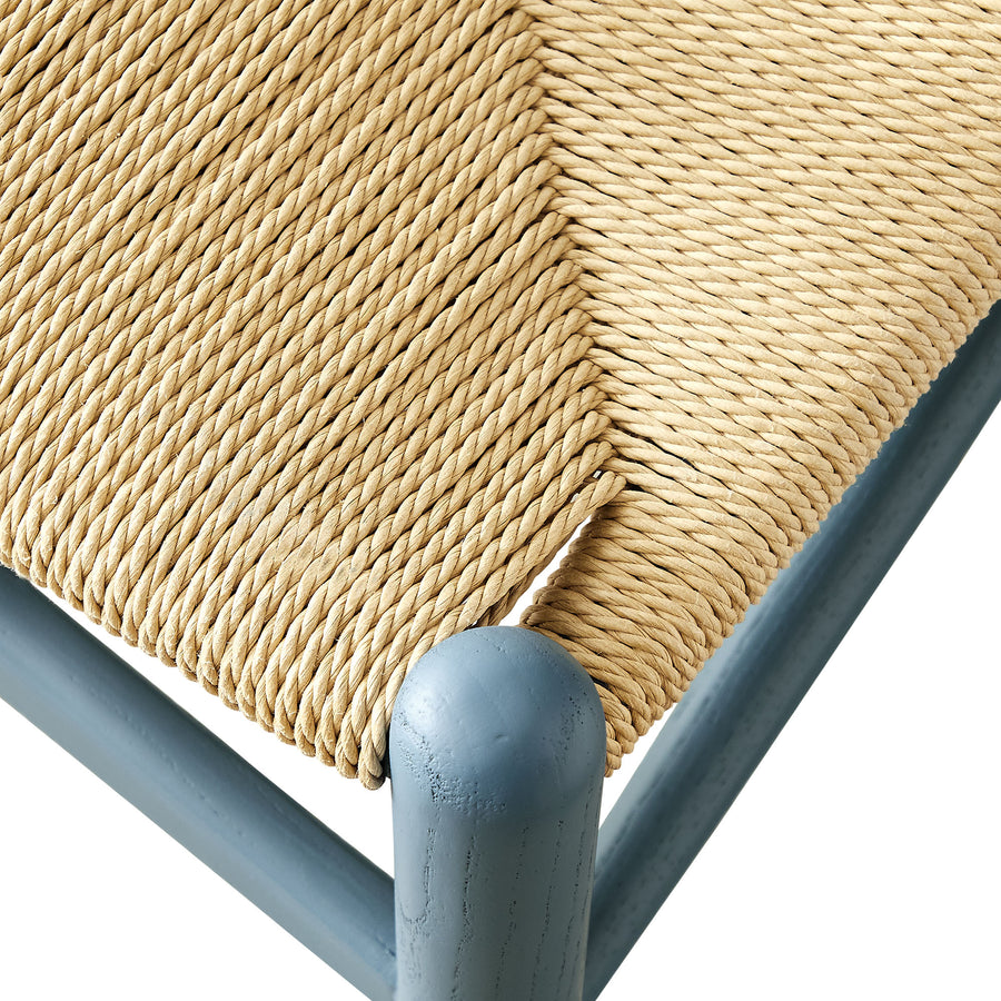 Sisal 29" Wood Dining Chair in Harbor Blue