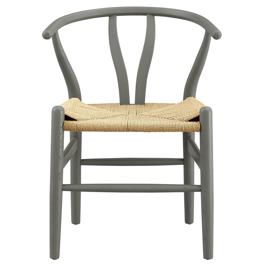 Sisal 29" Wood Dining Chair in Light Gray
