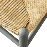 Sisal 29" Wood Dining Chair in Light Gray