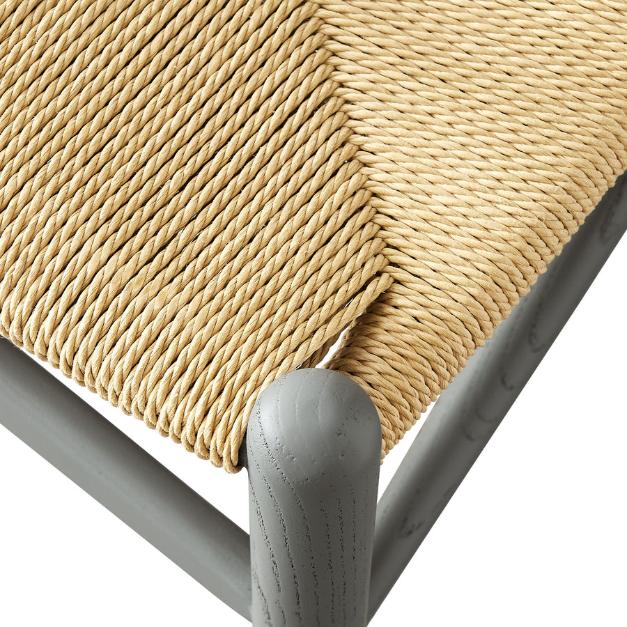Sisal 29" Wood Dining Chair in Light Gray