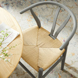 Sisal 29" Wood Dining Chair in Light Gray