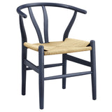 Sisal 29" Wood Dining Chair in Midnight