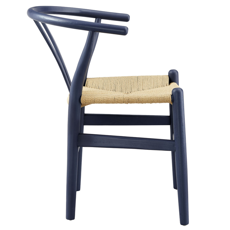 Sisal 29" Wood Dining Chair in Midnight