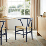 Sisal 29" Wood Dining Chair in Midnight
