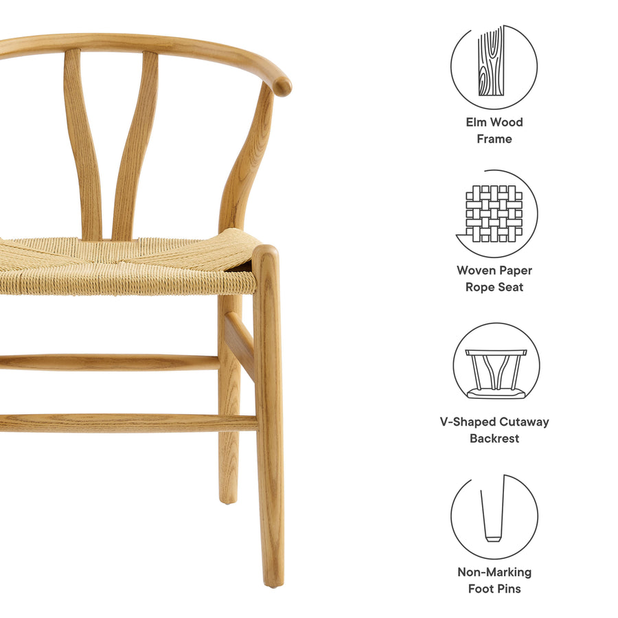 Sisal 29" Wood Dining Chair in Natural