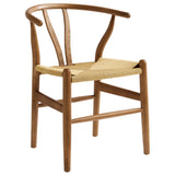 Sisal 29" Wood Dining Chair in Walnut