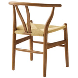 Sisal 29" Wood Dining Chair in Walnut