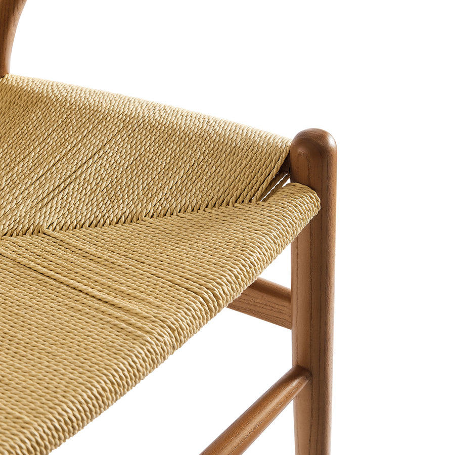 Sisal 29" Wood Dining Chair in Walnut