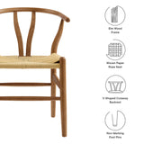 Sisal 29" Wood Dining Chair in Walnut