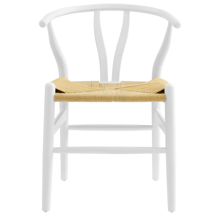 Sisal 29" Wood Dining Chair in White
