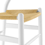 Sisal 29" Wood Dining Chair in White
