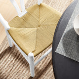 Sisal 29" Wood Dining Chair in White