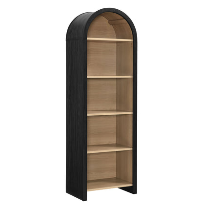 Evie Arched Narrow Bookcase Display Cabinet by Furniture For America