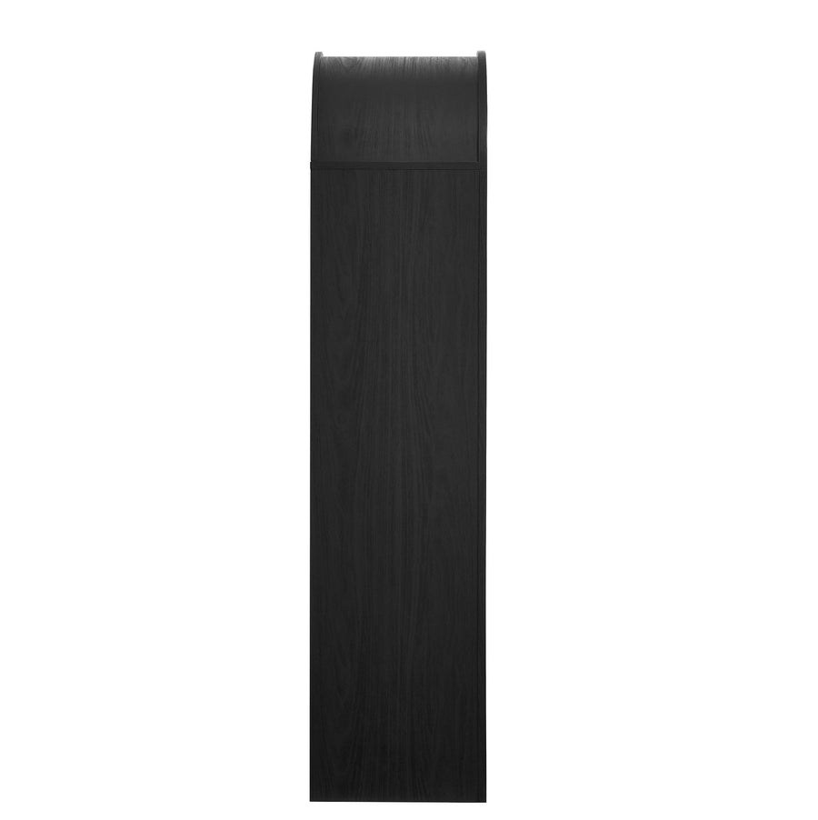 Citron Arched Narrow Bookcase Display Cabinet in Black