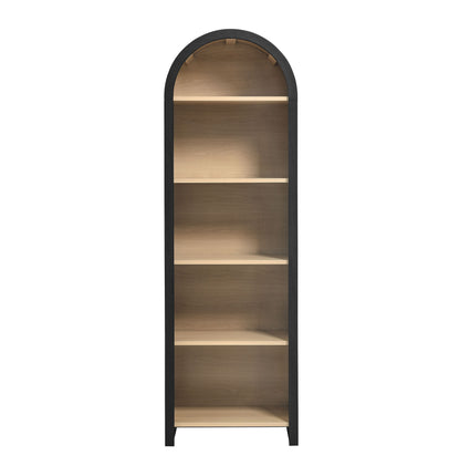 Evie Arched Narrow Bookcase Display Cabinet by Furniture For America