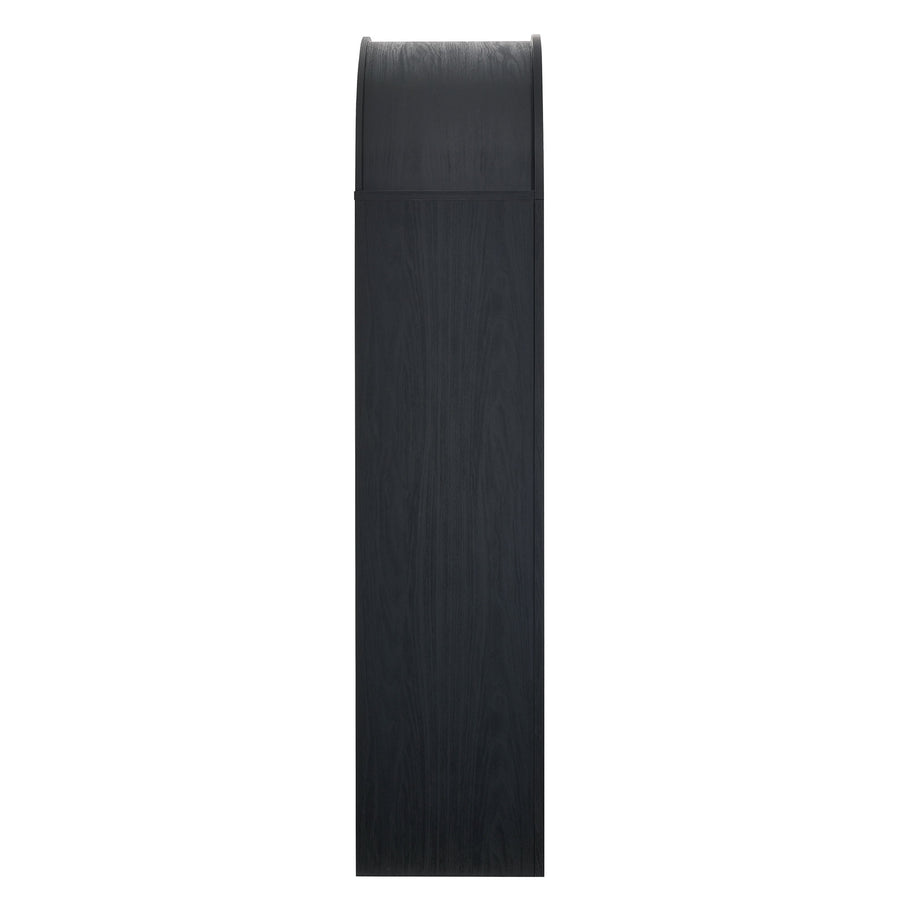 Citron Arched Wide Bookcase Display Cabinet in Black