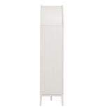 Percale Arched Bar Cabinet in Ivory Oak