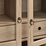 Percale Arched Bar Cabinet in Light Oak