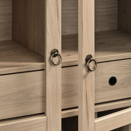 Nolan Arched Bar Cabinet in Light Oak