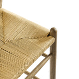 Sisal Wood Counter Stool in Weathered Gray Teak