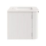 Paloma 30" Wall-Mount Bathroom Vanity with Marble Sink in Ivory