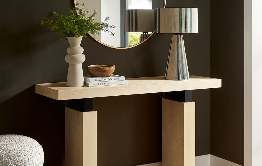 Caelia 52" Rectangular Wood Console Table in Natural