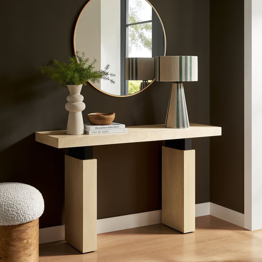 Caelia 52" Rectangular Wood Console Table in Natural