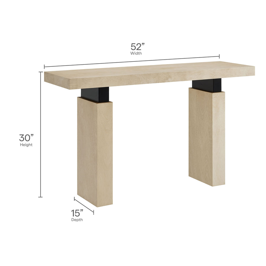 Caelia 52" Rectangular Wood Console Table in Natural
