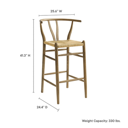 Amish Wood Bar Stool by Furniture For America