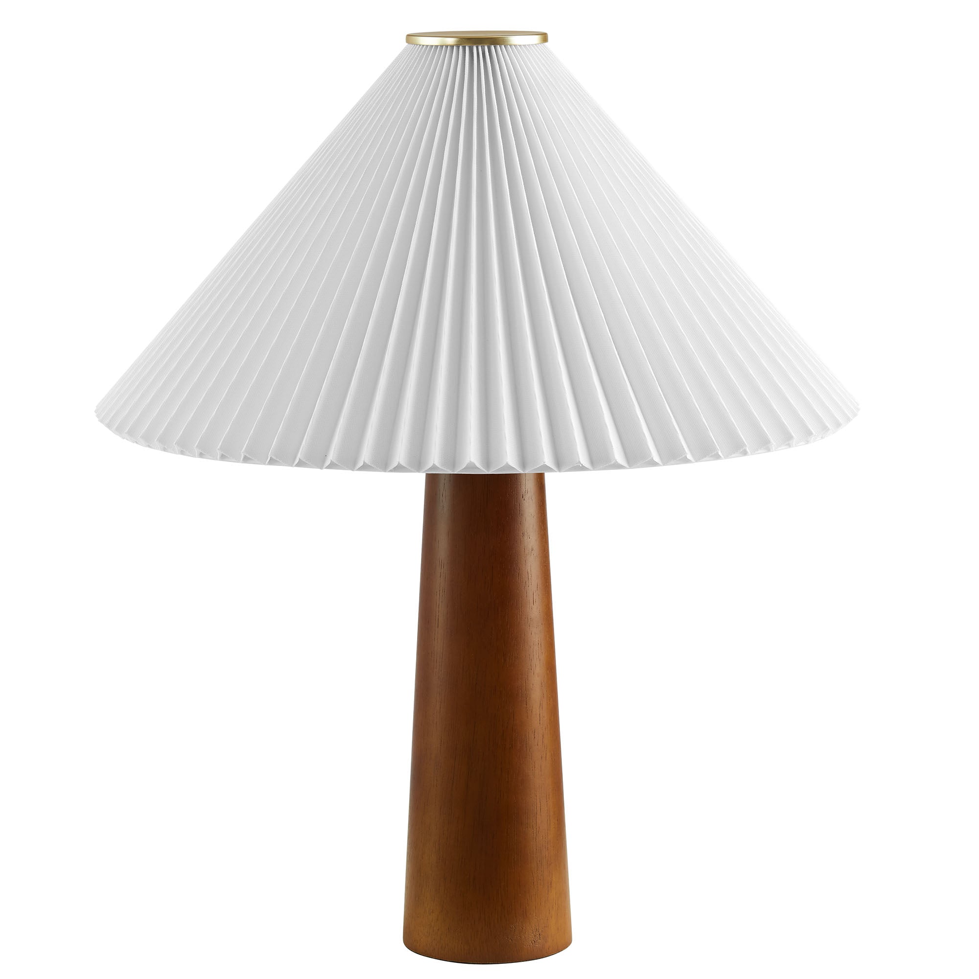 Jessica Wooden Base Table Lamp With Pleated Fabric Shade by Furniture for America