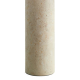 Malung Travertine Table Lamp With Fabric Drum Shade in Travertine