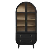 Lofoten Arched Display Cabinet in Black Light Oak