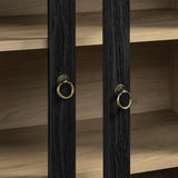 Lofoten Arched Display Cabinet in Black Light Oak