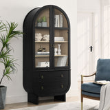 Lofoten Arched Display Cabinet in Black Light Oak