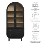 Lofoten Arched Display Cabinet in Black Light Oak