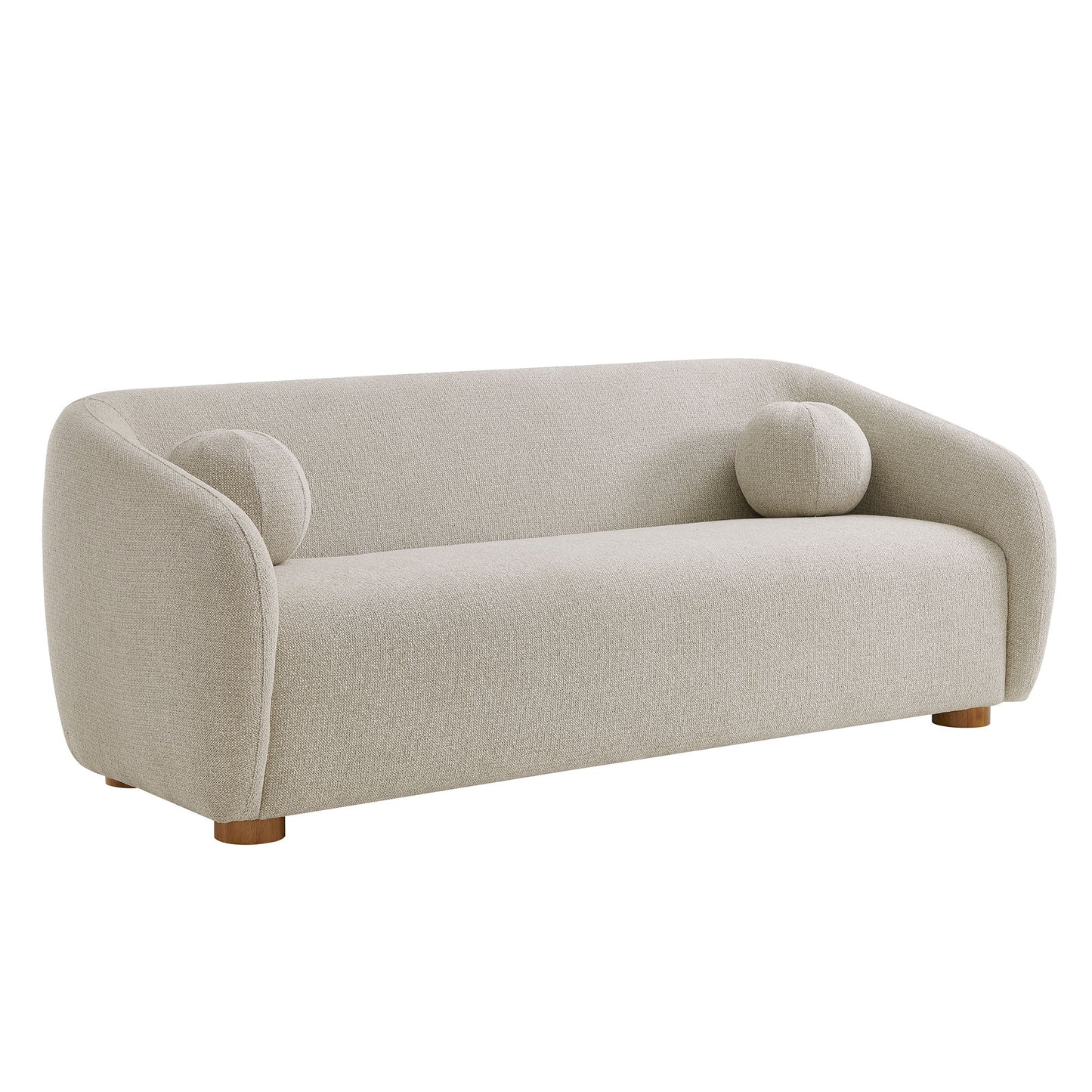 Niko 85" Chenille Fabric Sofa in Dove Gray