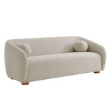 Niko 85" Chenille Fabric Sofa in Dove Gray