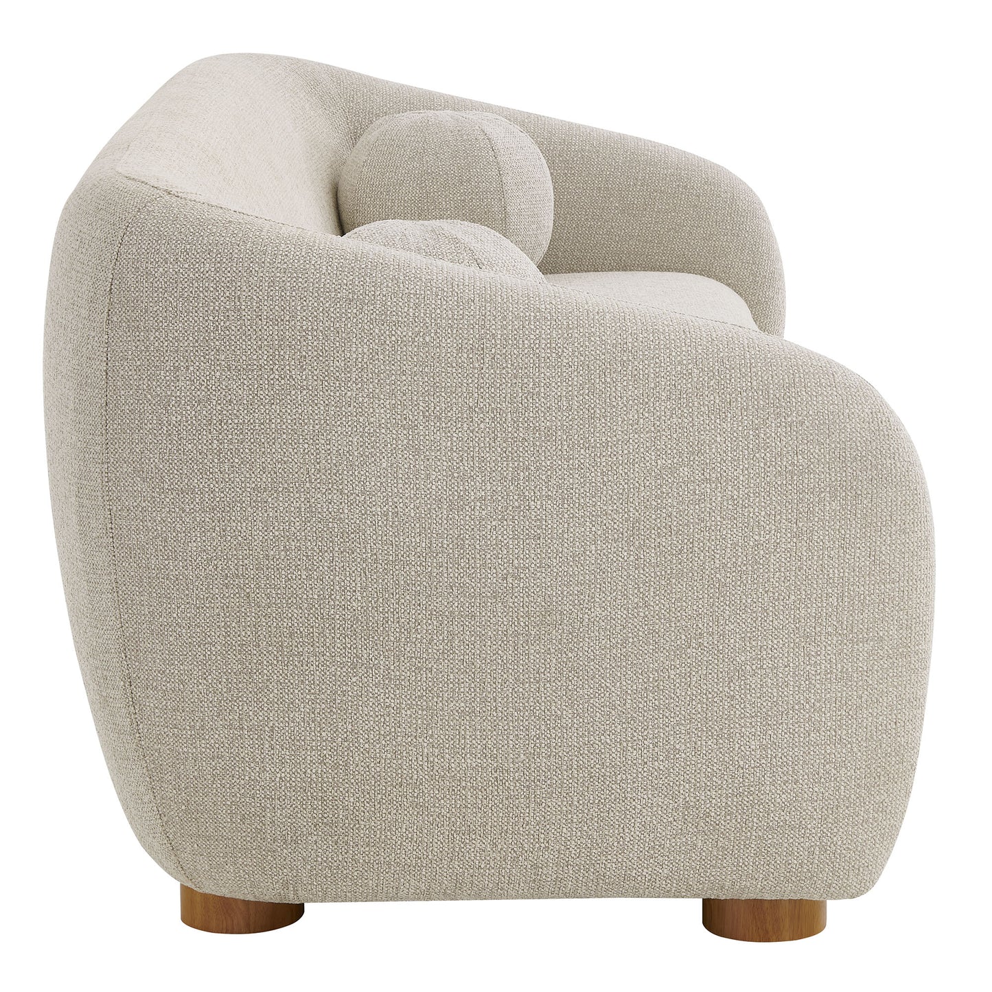 Niko 85" Chenille Fabric Sofa in Dove Gray