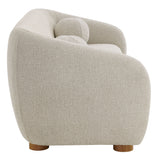 Niko 85" Chenille Fabric Sofa in Dove Gray