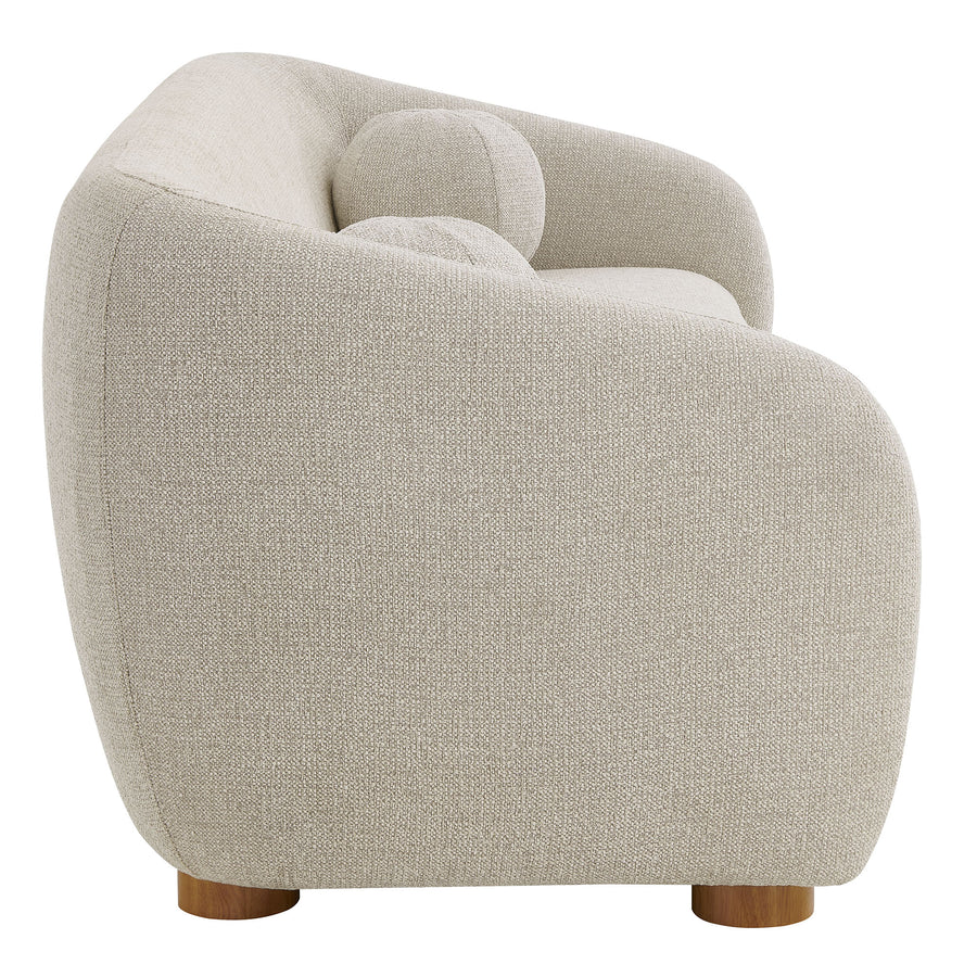 Niko 85" Chenille Fabric Sofa in Dove Gray