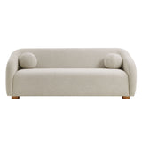 Niko 85" Chenille Fabric Sofa in Dove Gray