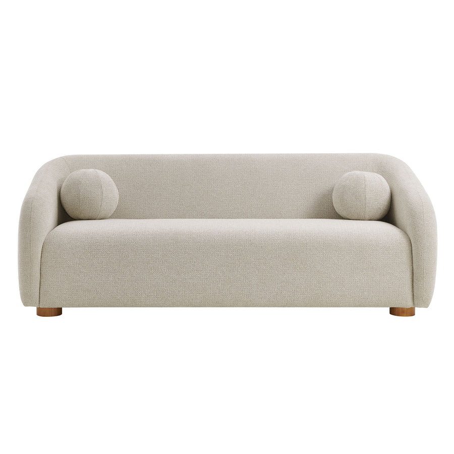 Niko 85" Chenille Fabric Sofa in Dove Gray