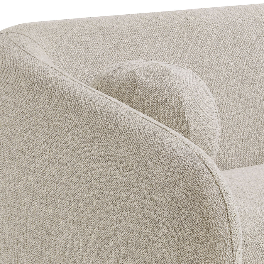 Niko 85" Chenille Fabric Sofa in Dove Gray