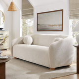 Niko 85" Chenille Fabric Sofa in Dove Gray