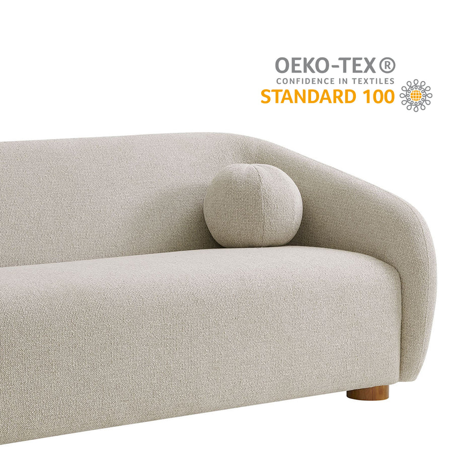 Niko 85" Chenille Fabric Sofa in Dove Gray