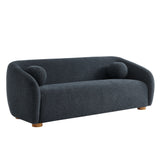 Niko 85" Chenille Fabric Sofa in Navy