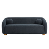 Niko 85" Chenille Fabric Sofa in Navy
