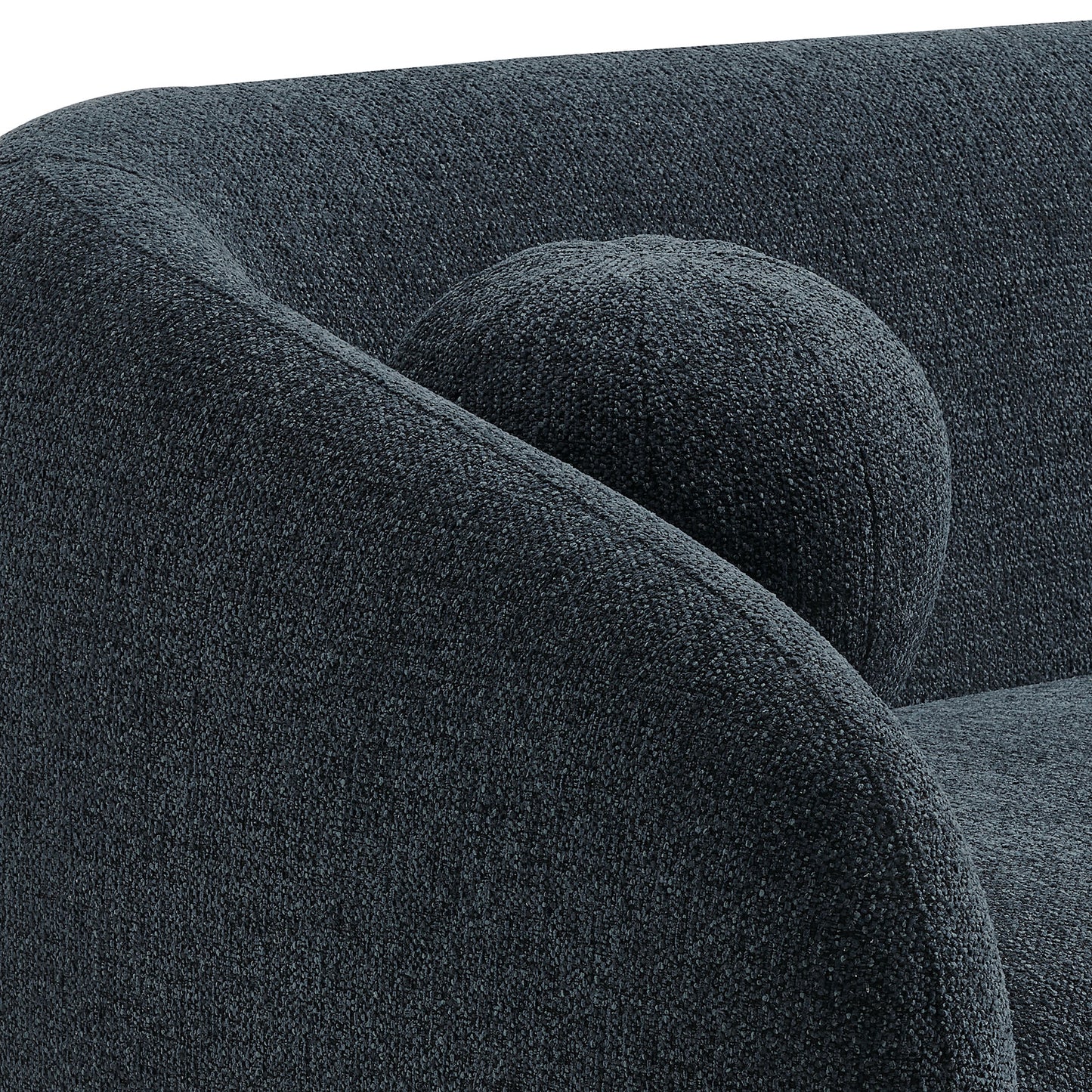 Niko 85" Chenille Fabric Sofa in Navy