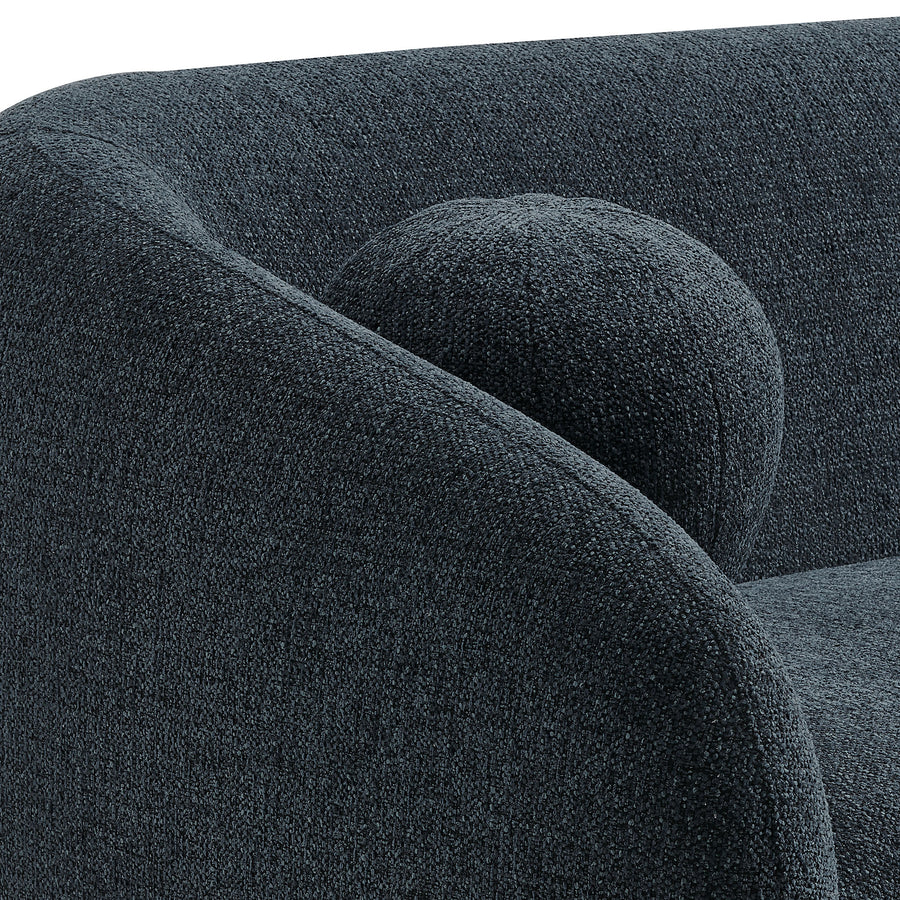 Niko 85" Chenille Fabric Sofa in Navy