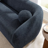Niko 85" Chenille Fabric Sofa in Navy